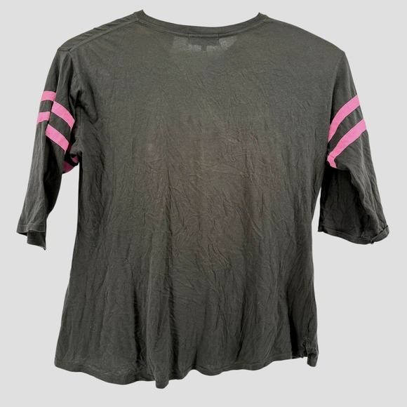 NWT WILDFOX Couture Barefoot Heart Tee Black Pink Heart Womens M Valentines - Picture 3 of 7